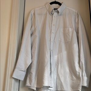 Stafford Men's Light Gray Button-Down Shirt